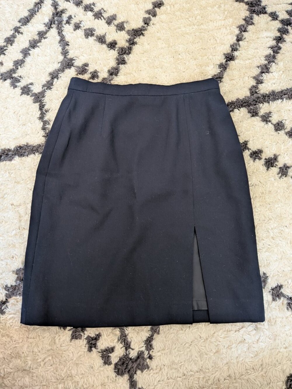 Vintage Mondi Navy pencil skirt with slit
